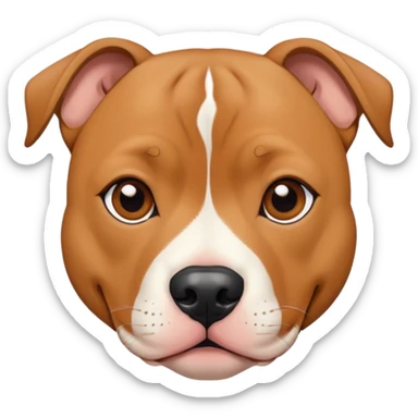 Caramel colored pitbull black nose and brown eyes sticker