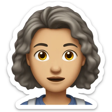 I need the numbers to match - woman stressed out  sticker