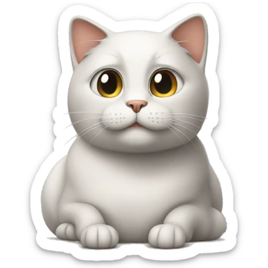 cat thinking about his life sticker