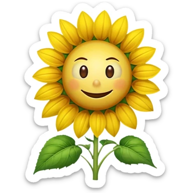 An exact  picture of the sunflower from Plants vs. Zombies sticker