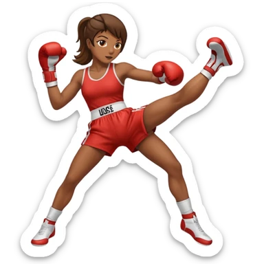 womanthai boxing wear boxing suit hit click high legs sticker
