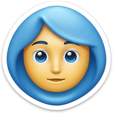 blue aesthetically pleasing mark - made sticker