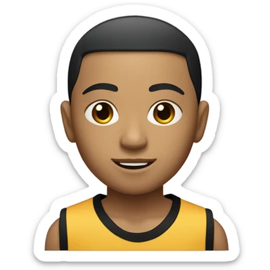 Mexican boy standing 6’1 with a buzz cut and a line up black hair wearing all black and jordan 4s sticker