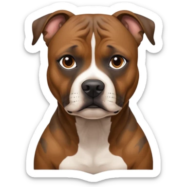 Gorgeous brindle staffie sticker