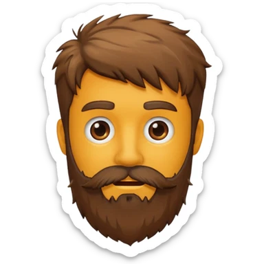 Scruffy beard sticker