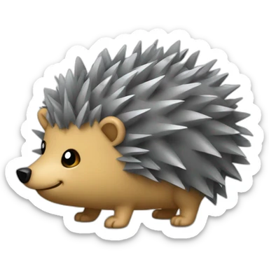 Edgehog with duct tape sticker