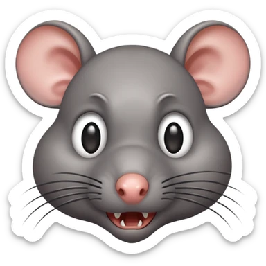 Horrified rat sticker