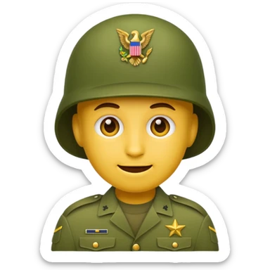 Create emoji of army  sticker