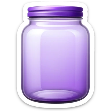 Purple tinted empty jar sticker