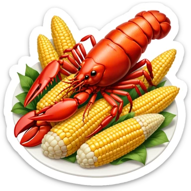 Louisiana crawfish boil with corn and potatoes sticker