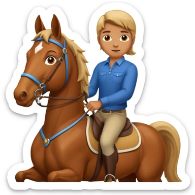 horse riding sticker