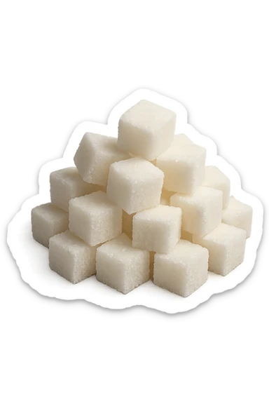 monagna di zollette di zucchero, iperrealistico 4k sticker
