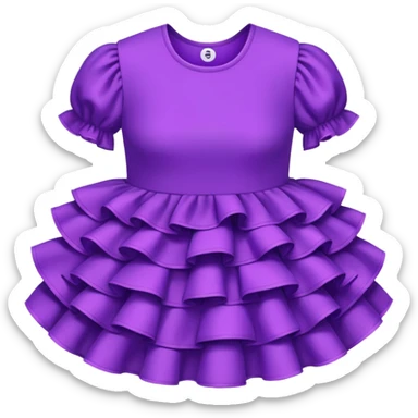 Neon purple ruffles sticker