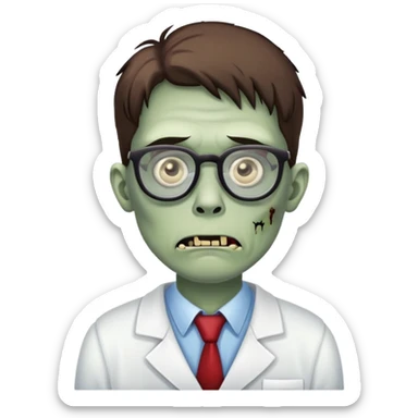 office zombie clerk waiting for break sticker