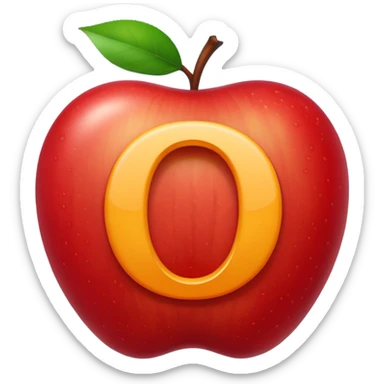 Empty apple like o with letter o up and B down in the midlle sticker