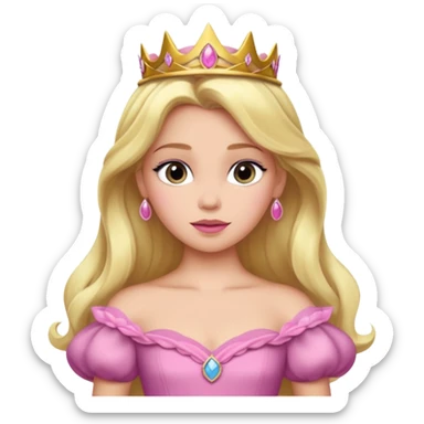 Princesa aurora Disney com vestido rosa e corpo inteiro sticker