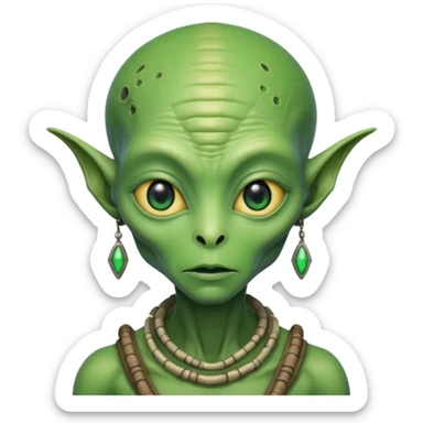 alien living in desert, accessories, just face  sticker