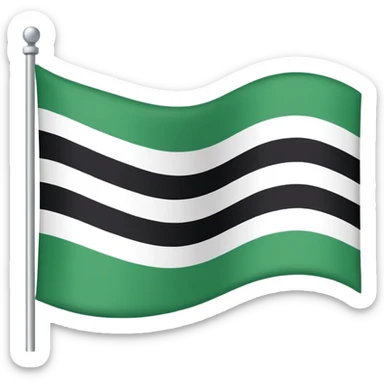 I want a flag as a emoji its made by three colours white green and black 🤍💚🖤its like that colours sticker
