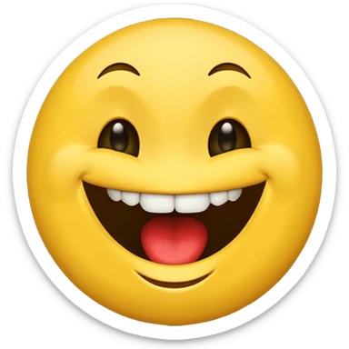 Un emoji heureux pouce en l’aire qui fait peur sticker