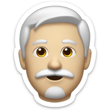 Chat blanc avec à tache noir sticker