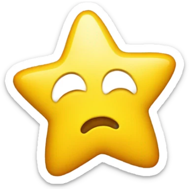 yellow face emoji with stars instead of eyes sticker