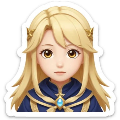 Cute Lumine from Genshin Impact in Photorealistic Hoyoverse Anime Style  sticker