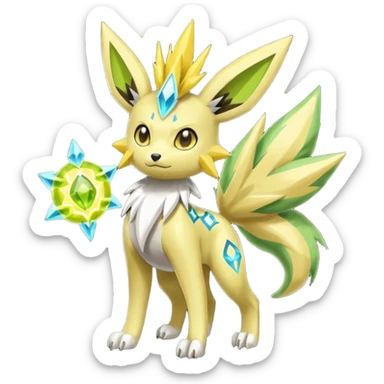 Meloetta-Zygarde-Electrike-Jolteon-Manectric-Fakémon-fusion, full body sticker