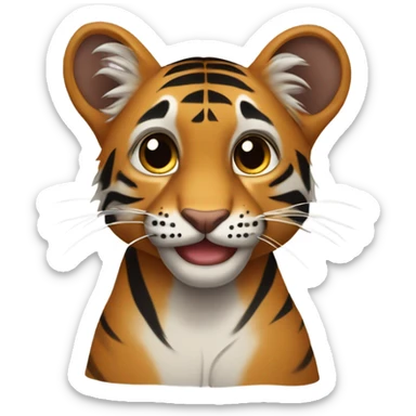 gatta tigrata marrone e nera  sticker