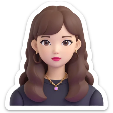 Jennie from BLACKPINK with brown hair sticker
