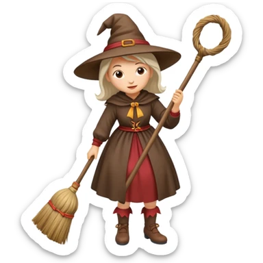 Befana sulla scopa sticker