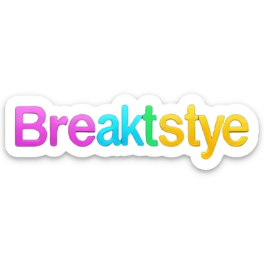 un gif texte qui défile  "BREAKSTYLEZ TV"  change de couleur sur fond noir sticker
