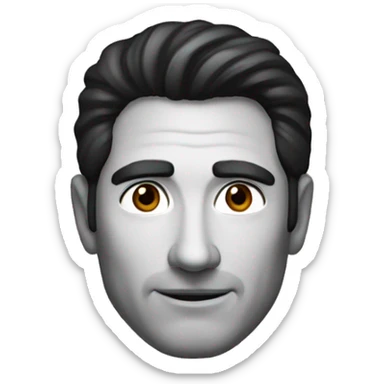 Handsome 50year old man with dark hair and dark eyes  sticker