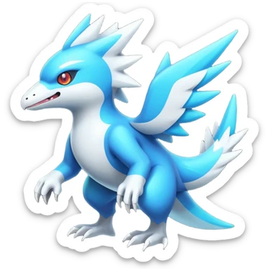 Neon Vibrant Pulsating Trail-glowing Chromatic Trico-Latios-Silvally-fusion-hybrid sticker