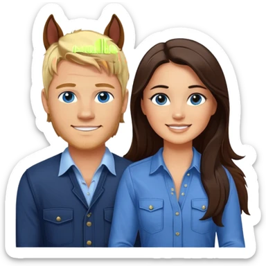 Remove rabbit ears from blue eyed trevor donovan with brown eyed danica mckellan and horse sticker