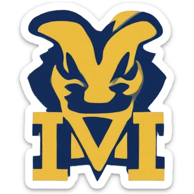 University of Michigan logo sticker