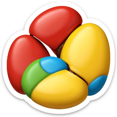 m&ms candy only no face just 3 peices sticker