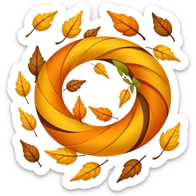 Wind Blowing Leaves sticker