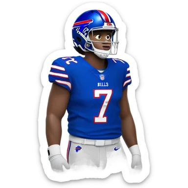 Josh Allen buffalo bills  number 17 mvp sticker