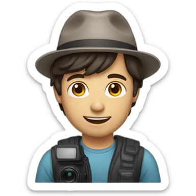 Male Photographer brunette sticker