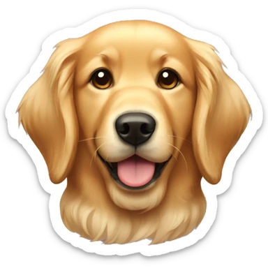 Golden retriever with a bow  sticker