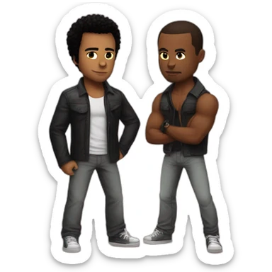 fight club the narator and tyler sticker