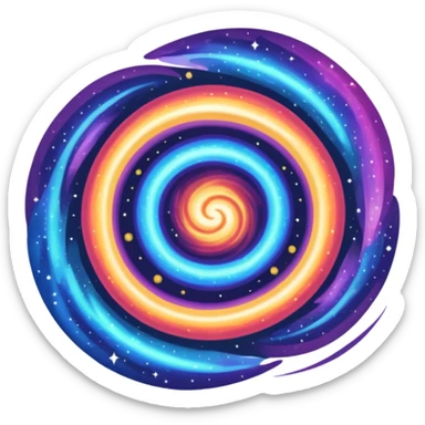 two galaxies colliding sticker