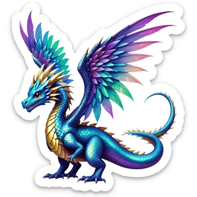 Regal fantasy creature sticker