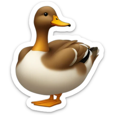 Un canard sur un canard sticker