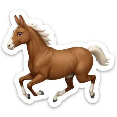 Exciting rabbit galloping on the back of a horse sticker