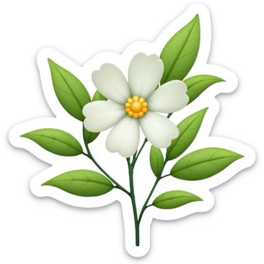 simple flower branches sticker