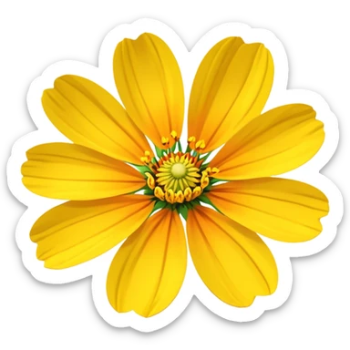 yellow cosmos flower sticker
