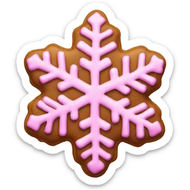 pink snowflake cookie  sticker