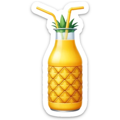 Pineapple juice bottle sticker