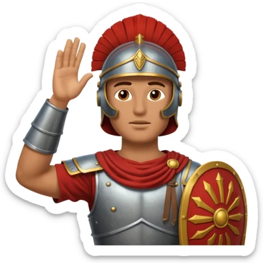 an ancient roman republic soldier doing the iconic ancient roman salute sticker